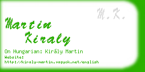 martin kiraly business card